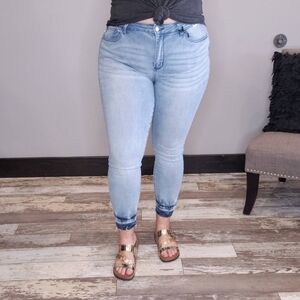 Judy Blue Raw Hem Skinny Fit High Waist Jeans‎ Size 24W